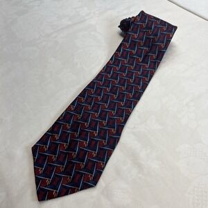 Bill Blass‎ Vintage Silk Geometric Patterned Neck Tie - 56"